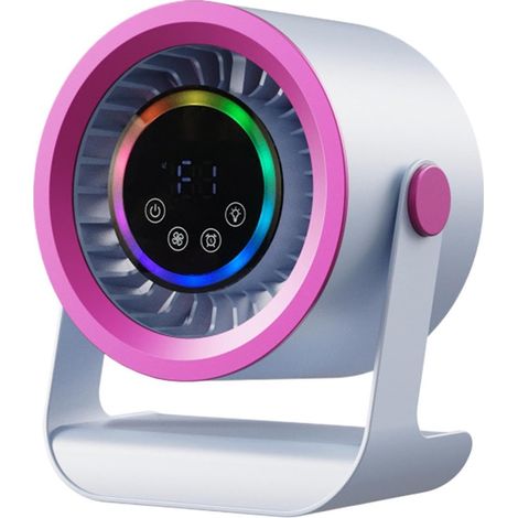 Mini climatiseur de bureau circulation d’air portable ventilateur rafraîchisseur compact rose maison bureau table été silencieux (1/5)