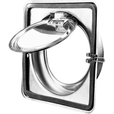 Clapet anti-retour pour hottes de cuisine, version inox, 18,8 cm x 18,8 cm (1/5)