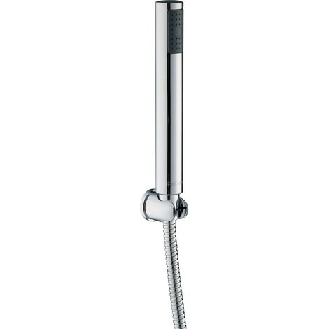 Set de douche PaulGurkes avec douchette ronde, support en plastique et tuyau de 150 cm (1/4)