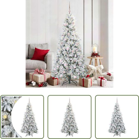 Dekoration -  Künstlicher klappbarer Weihnachtsbaum Weiß 180 cm PE und PVC