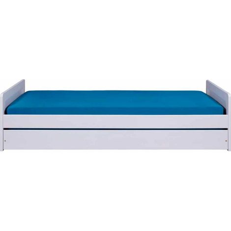 Lit Gigogne 1 Tiroir & Sommier "Manily" 90x200cm Blanc (1/5)
