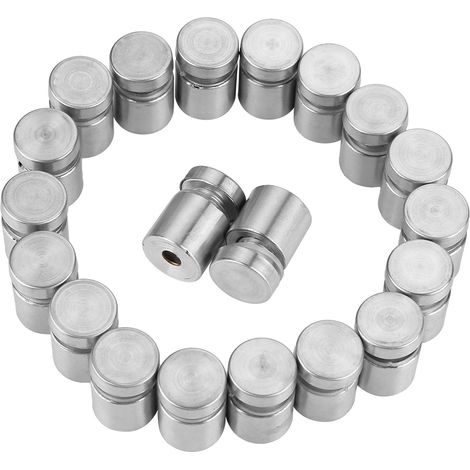 20 pièces M16 x 20mm Écrous de distance en acier inoxydable SS304 pour fixation de panneaux publicitaires et supports de verre (1/5)