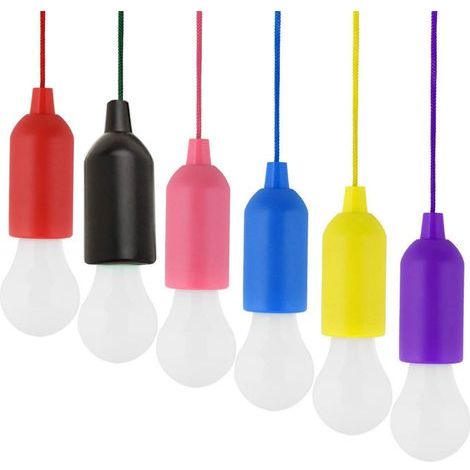 6-piece portable LED lamp set, for hiking, fishing, office, camping tent, garden, battery operated (1/5)