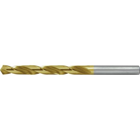 Punta elicoidale DIN 338 tipo N D.0.8mm HSS profilo chiuso TiN gambo cilindrico RUKO (Per 10)
