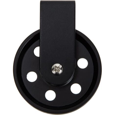 SABIR Accessoires D'Éclairage Extérieur Lustre Poulie Roue Pour Lampe Noir Vintage Poulie Câble Poulie Pendentif Luminaires Noir Poulie Roue Corde À Linge Poulie Rustique Poulie (1/5)