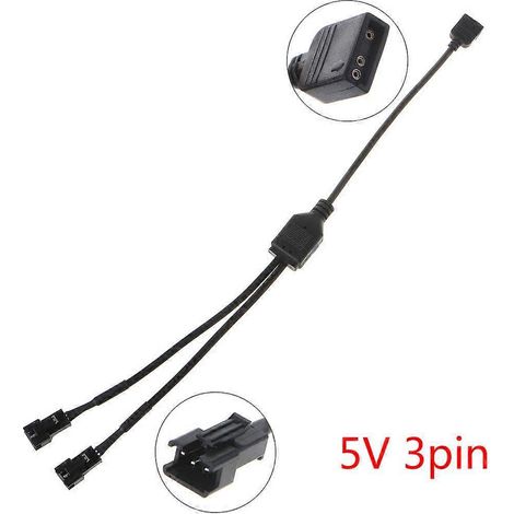 Câble multiconnecteurs pour carte mère PC 5V 3 broches 12V 4 broches vers prise pour ventilateur AURA RGB - 2 (1/4)