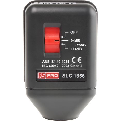 Calibrateur de sonomètre, RS PRO, 94/114 dB, 1000Hz ( Prix pour 1 ) (1/4)