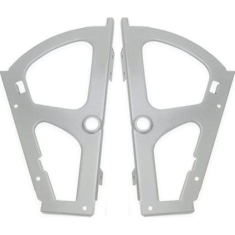 2 Pcs Mécanisme de Rabattement pour Armoire à Chaussures, Support Pivotant en Acier Laminé à Froid Gris, Pièce de Rechange Compatible avec Schuhschrank 235x150mm (1/5)