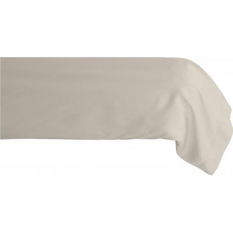 Taie de traversin percale pur coton peigné longues fibres 80 fils/cm² Vent du sud - Ivoire - 43 x 195 cm - Ivoire -
