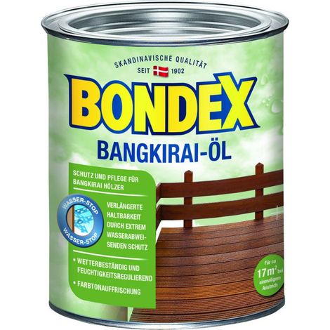 Bondex Bangkirai Öl 750 ml Bangkiraiöl Holzpflege Holzschutz (1/3)