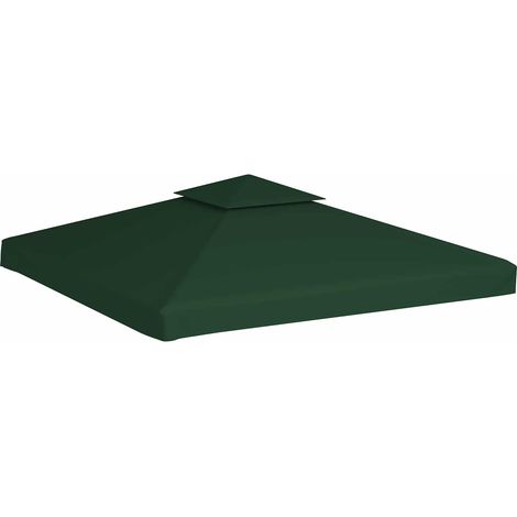 vidaXL Telo di Ricambio per Gazebo 310g/m² Verde 3x3m