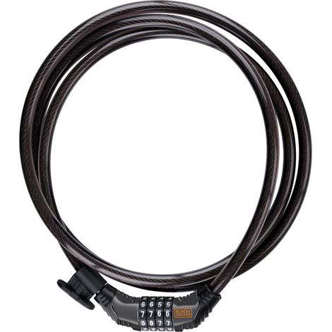 BLACK+DECKER Antivol de vélo Noir H18xl3xL15cm (1/5)