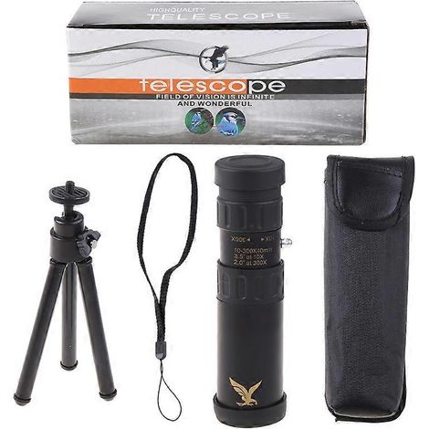 Mini télescope avec support pour smartphone, monoculaire en métal, zoom 300x40 (1/5)