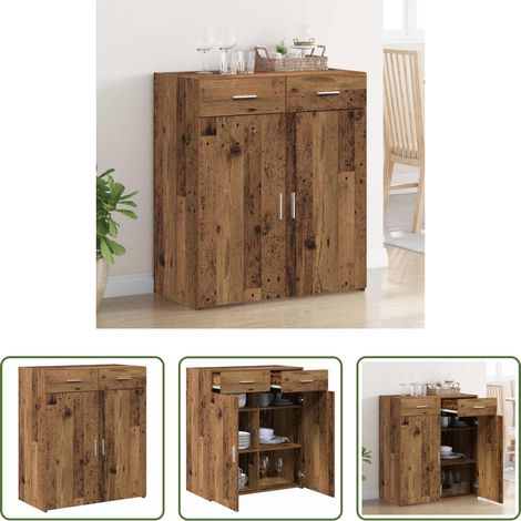 Altholzschrank - Badschrank Altholz 80 x 42,5 x 93,5 cm Holzwerkstoff (1/5)
