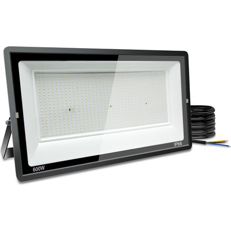 Projecteur LED Extérieur 600W, Spot LED Extérieur Blanc Froid 6000K IP66 Étanche, 60000LM Super Lumineux, 720 LED, 120° Éclairage, pour Terrasse, Patio, Chemins, Stades, Garage, Jardi (1/5)