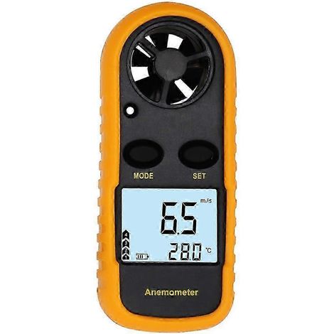 Cet anémomètre portatif 2 en 1 peut mesurer la vitesse du vent extérieur, la température et le volume d'air dans les pièces climatisées. (1/5)