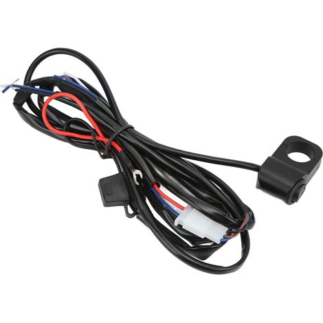 Interrupteur étanche pour guidon moto LED spot DC 12V avec faisceau 2,2 mètres pour ATV quad et moto tout-terrain (1/5)
