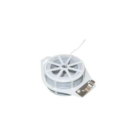 Filo da giardino morbido bianco da 100 m, legacci intrecciati per piante, filo rivestito in plastica con taglierina - Crezuo (1/4)