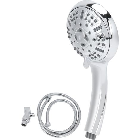 Tête de Douche Haute Pression 9 Fonctions avec Connecteur G1/2 pour Salle de Bain (1/5)