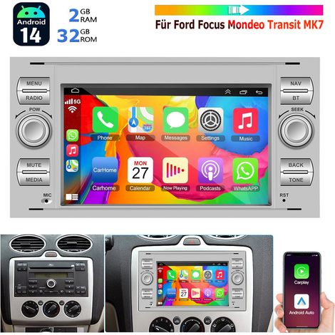 Autoradio GPS Android 14 32/64 Go pour Ford Transit Mk7, Kuga, Focus, Fiesta - 2+32G (1/5)