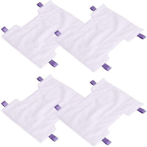 Lot de 4 Tampons Microfibre Compatibles Shark Steam Pocket Mop Nettoyeur Vapeur (1/4)