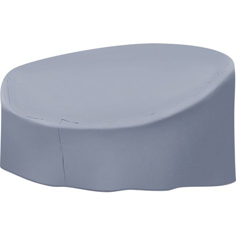 Funda de protección impermeable de tela poliéster recubierta de PVC gris 165 x 140 x 75 cm muebles de jardín Sylt Chuva (1/5)
