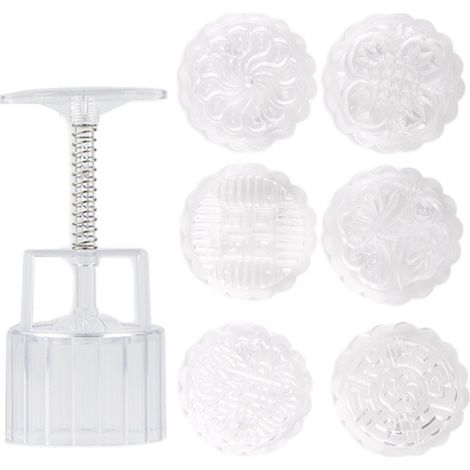 Moule À Biscuits - Moule À Lune Pour Mooncake - Épaisseur Réglable - 14,4 x 6,5 cm - Plastique Blanc - 1 Pièce (1/5)