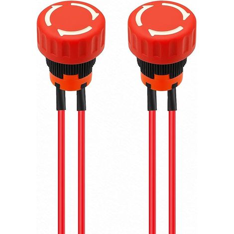 Botón pulsador de parada de emergencia metálico Gebildet de 16 mm, con bloqueo, 12-250 V/10 A, acero inoxidable, orificio de montaje de 0,63". (1/5)