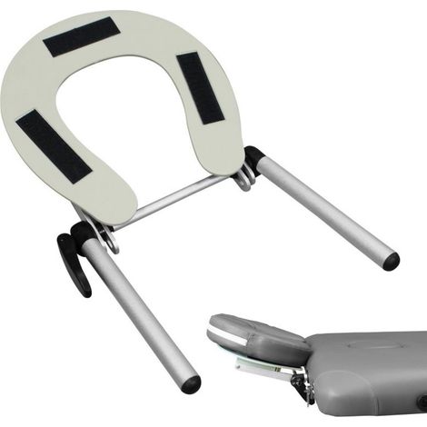 Support têtière, appuie tête en aluminium pour table de massage - Vivezen