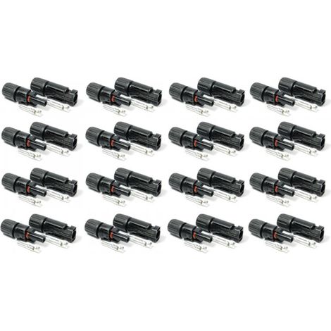 1 bis 50 Paar Solar Stecker für Solarkabel 4-6 mm² PV Stecker kompatibel mit MC4 16 Paar