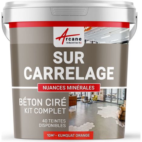 KIT KUNSTHARZBETON FÜR FLIESEN - Kumquat-Orange - kit 10 m2 (2 couches) (1/5)