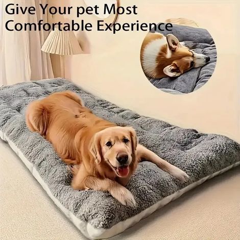 Neues, extra großes Plüsch-Hundebett/Sofa, Haustiermatte/Hundekäfigmatte aus dicker und ultraweicher Polyesterfaser, geeignet für kleine, mittlere und große Hunde.