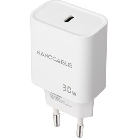 Cargador Usb-c/pd 30w Blanco Nanocable 10.10.2009