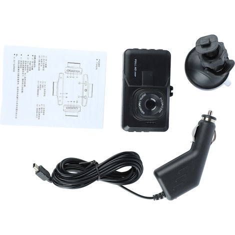 Caméra de tableau de bord Voiture HD 1080P Enregistreur avec Angle Large 160° Vision Nocturne (1/5)