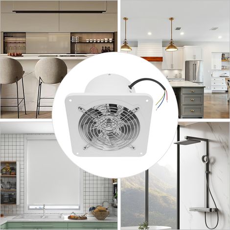 150 mm Extracteur d'Air–Durable, avec Valve Anti-Retour Améliore la Qualité de l'Air Parfait pour Salle de Bain, Cuisine, Blanc (1/5)