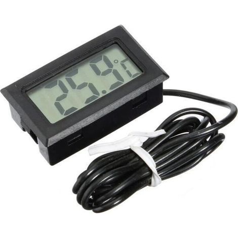 Thermomètre Digital Affichage LCD Sonde Piscine Aquarium Frigo Réfrigérateur (1/3)
