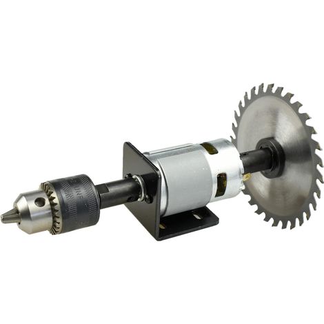 775 Scie Moteur DC 24V 12000RPM Réducteur Double Arbre De Sortie Mandrin Mini Scie Circulaire Électrique DIY (1/5)