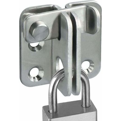 Candado für puerta corredera EMS3001-B - Cerrojo - Cerradura de puerta - Pestillo de hebilla - Gancho antirrobo - Acabado de Edelstahl Gebürstet (1/4)
