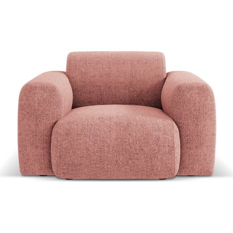 Fauteuil 2 places en chenille rose (1/5)