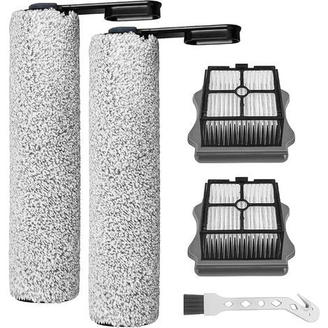 Ersatzbürstenwalze und HEPA-Filter für Tineco Floor One S5 / S5 Pro / S5 Pro 2 / S5 Extreme Nass- und Trockensauger, 2 Bürstenwalzen + 2 Filter + 1 Reinigungsbürste