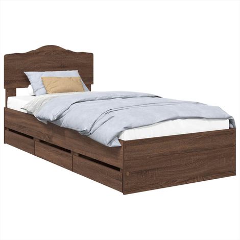 Maison Exclusive - Bettrahmen Braun Eichen-Optik 90 x 190 cm Inge