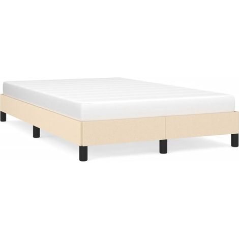 Cadre de lit crème 120x190 tissu (1/5)