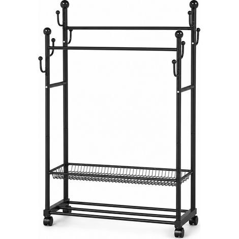 Appendiabiti Cactus Mobile Multifunzione per Camera da letto Soggiorno Nero 120 cm (1/5)