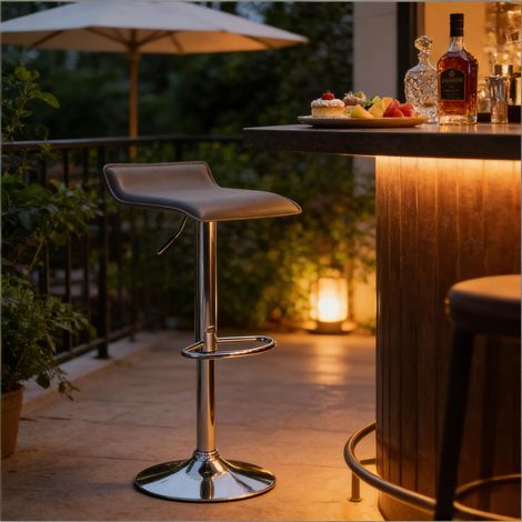Chaise de Petit-Déjeuner, Chaise de Café Pivotante, Chaise de Table, Chaise de Salle à Manger (Uniquement un Tabouret de Bar Inclus) (1/5)