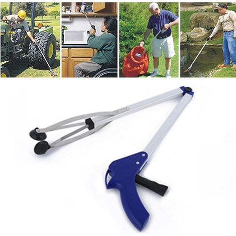 Pince à déchets pliable avec ventouse en caoutchouc, tige en aluminium, outil de ramassage des déchets, tube carré en aluminium (1/5)