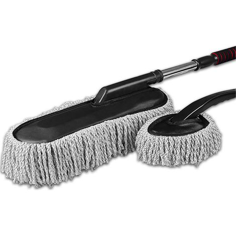 Duster Microfibre - Manche Télescopique Réglable - Pour Nettoyage Intérieur Et Extérieur De Voiture - Lot De 2 (1/5)