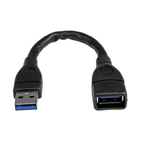StarTech.com USB 3.0 Verlängerungskabel 15cm - Stecker/ Buchse - Schwarz (1/5)