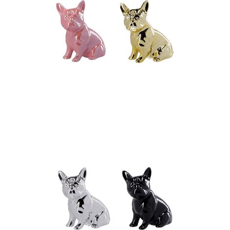 Regalo Italiano Decorazione Cane in Ceramica Ass. 14 x 7 Cm H 15,5 Cm Multicolor 1 Pz