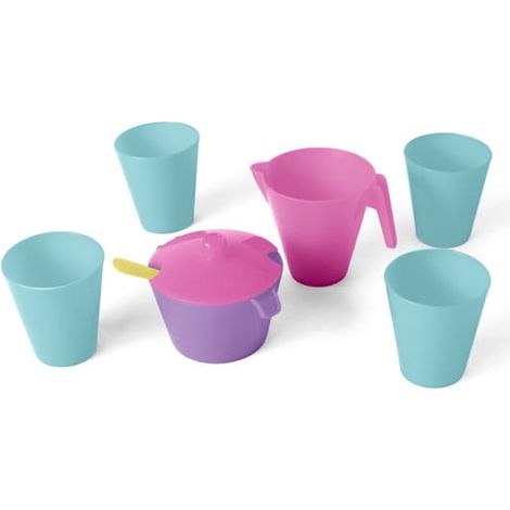 Ensemble de vaisselle 8 pièces Party Time, jouets Wader pour enfants, rose 22210 (1/3)