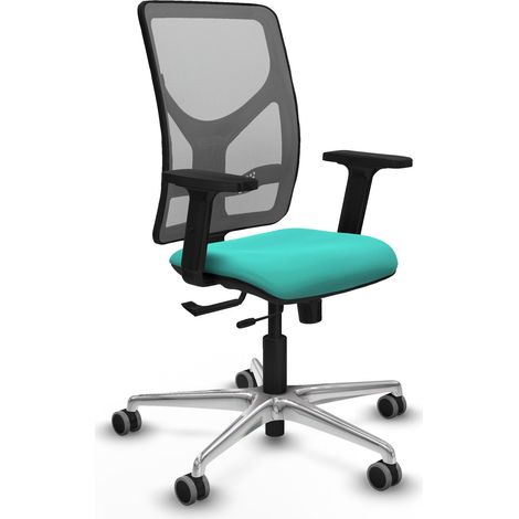 Silla de oficina piqueras y crespo Motilla turquesa cuero sintético (1/2)